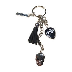 Tromso Hard Rock Cafe Keychain Skull Tassel Restaurant